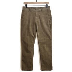 VINCE Womens Corduroy Sateen High Rise Straight Leg Ankle Chino Pant Size 4